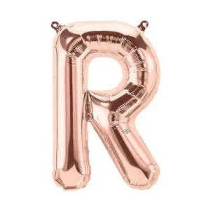 Small Rose Gold  Foil Balloon (Air Inflation Only)- Letter R
