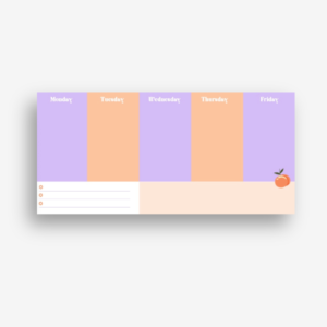 Mini Calendar - Peaches