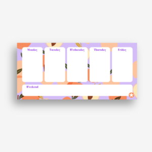 Mini Calendar - Peaches #2 style