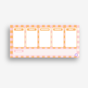 Mini Calendar - Orange Bold Style 2