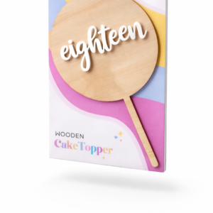 EIGHTEEN - Wooden Cake Topper