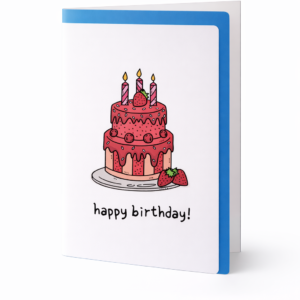 Greeting Card - Happy Birthday Cake