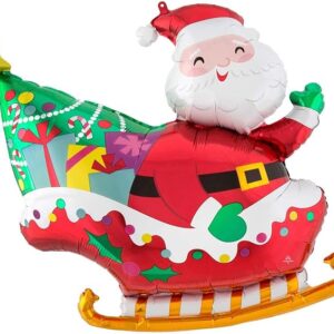 Anagram SuperShape Santa's Sleigh Christmas Foil Balloon