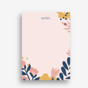 A5 Notepad  - Blush Floral