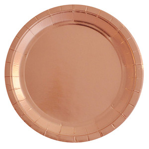 Illume Rose Gold Foil  Dinner Paper Party Plate 10pk