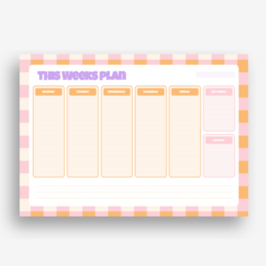 Weekly Planner - Orange Bold