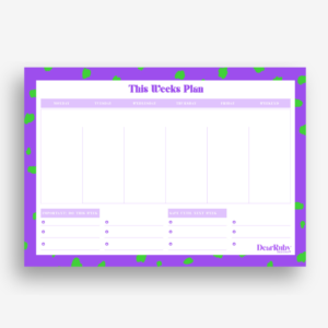 Weekly Planner - Purple Spots