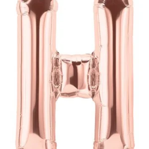 Small Rose Gold  Foil Balloon (Air Inflation Only)- Letter H