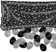 BKGD Plastic Balloon Bag, 3' x 6' 8", Black/Silver