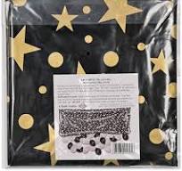 BKGD Plastic Balloon Bag, 3' x 6' 8", Black/Gold