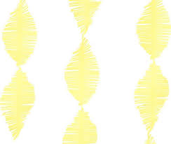 Yellow  Crepe Paper Fringe Garland