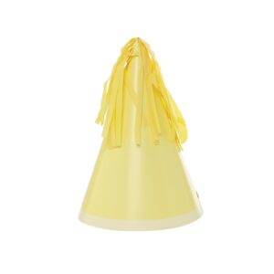 Party Hat with Paper Tassel  10pk Yellow