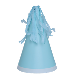 Party Hat with Paper Tassel  10pk Blue