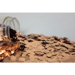 Confetti- Metallic  Rose Gold 1cm 40g