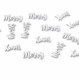 Merry Xmas - White Acrylic wording 5cm each ( Large Bag )