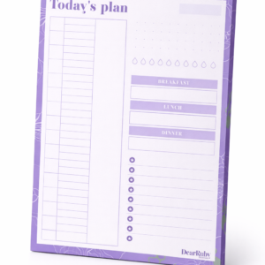 A5 Notepad - Lilac Hibiscus- Today's Plan