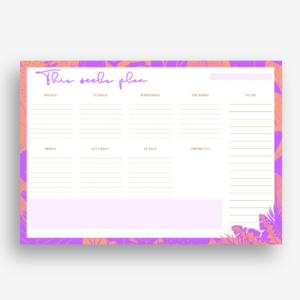 Weekly Planner - purple jungle