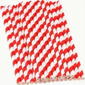 Red Stripe Straws