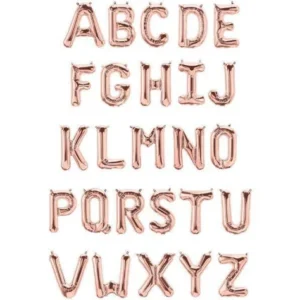 Small Rose Gold  Foil Balloon (Air Inflation Only)- Letter B