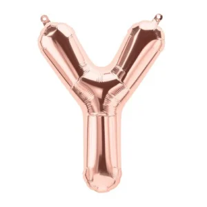 Small Rose Gold  Foil Balloon (Air Inflation Only)- Letter Y